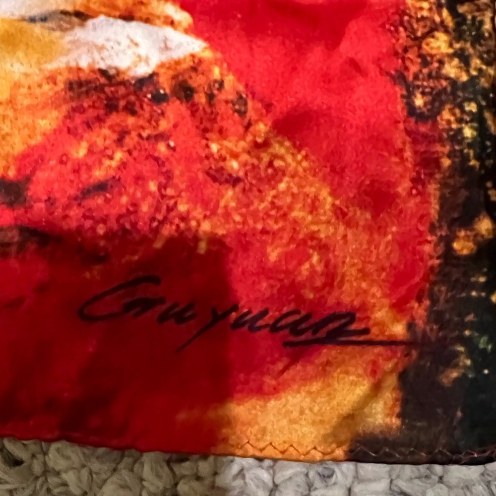 Silk PALACE Vibrant Multicolor 100% Silk scarf - Picture 8 of 8